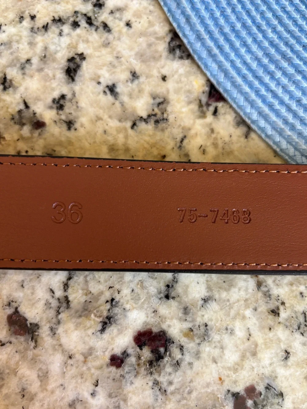 Johnston And Murphy Perfed Navy Blue Leather Suede Belt with Silver Buckle